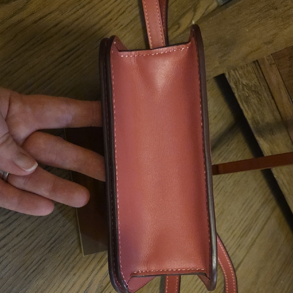 Coach Laser Cut Leather Mini Bryn Rose Crossbody Bag - Picture 5 of 9